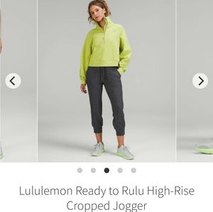 Ready to Rulu High-Rise Cropped JoggerHeathered Raceway Grey/Black Size12